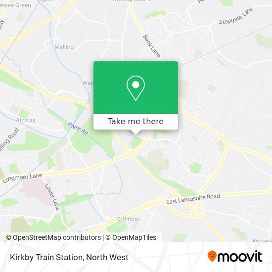 Kirkby Train Station map