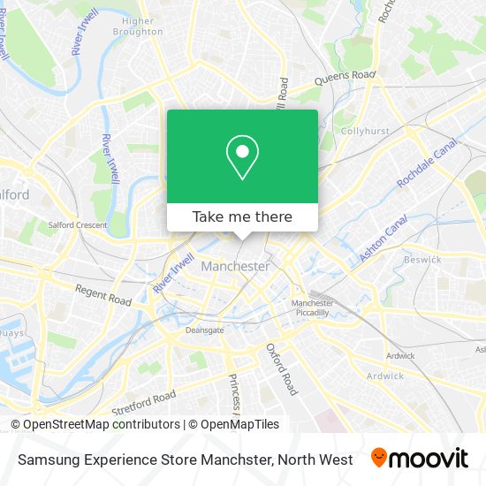 Samsung Experience Store Manchster map