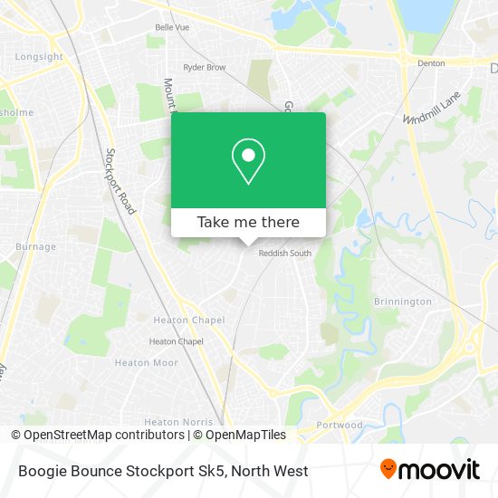 Boogie Bounce Stockport Sk5 map