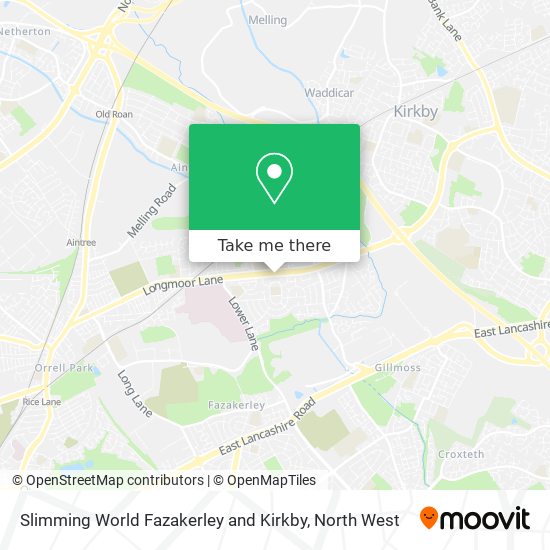 Slimming World Fazakerley and Kirkby map