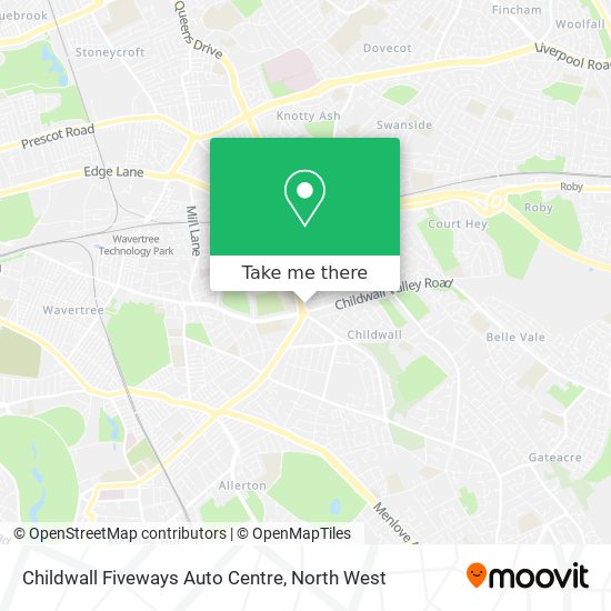 Childwall Fiveways Auto Centre map