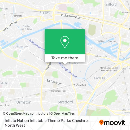 Inflata Nation Inflatable Theme Parks Cheshire map
