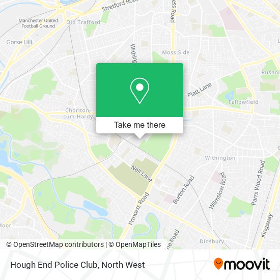 Hough End Police Club map