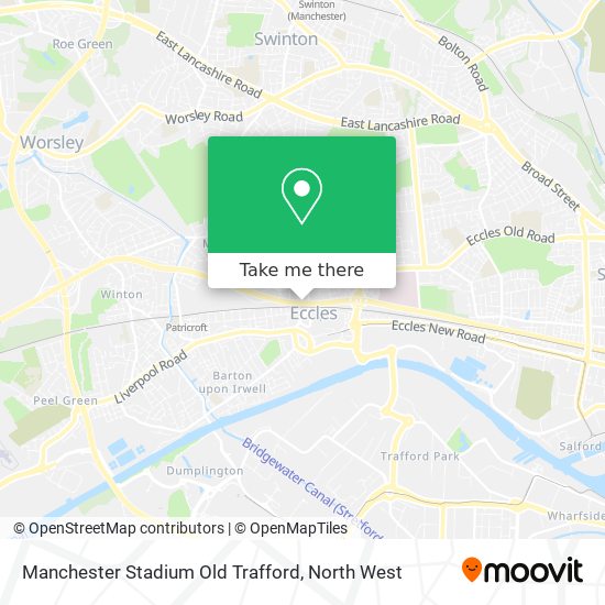 Manchester Stadium Old Trafford map