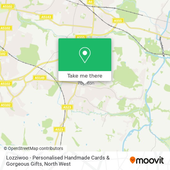 Lozziwoo - Personalised Handmade Cards & Gorgeous Gifts map