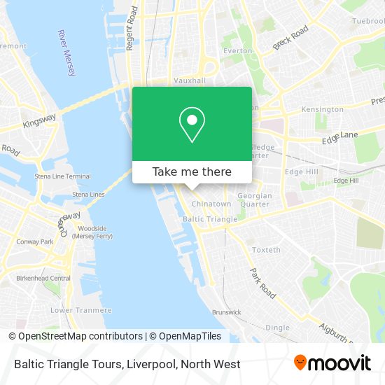 Baltic Triangle Tours, Liverpool map