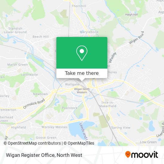 Wigan Register Office map