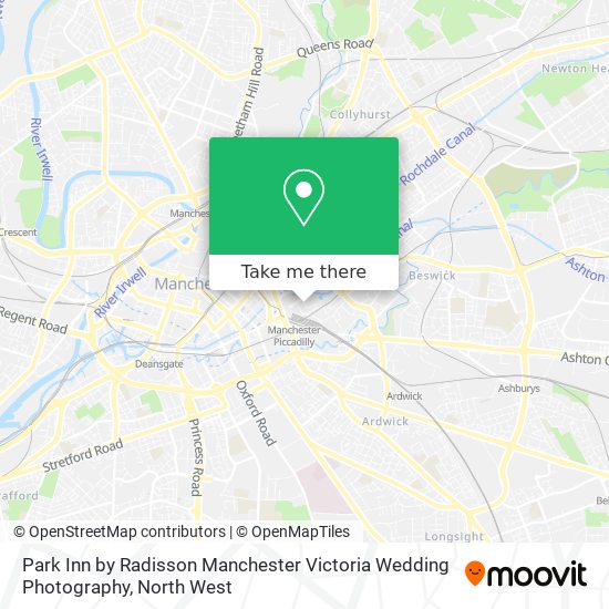Park Inn by Radisson Manchester Victoria Wedding Photography map