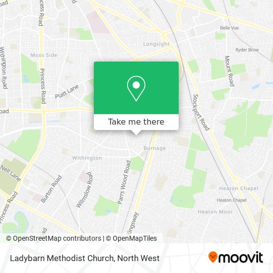 Ladybarn Methodist Church map