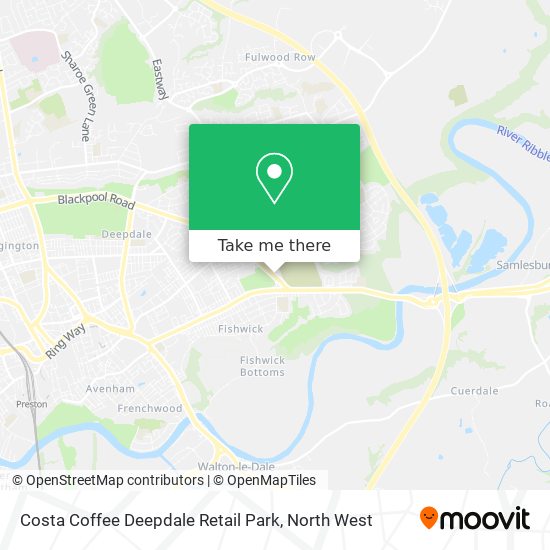 Costa Coffee Deepdale Retail Park map
