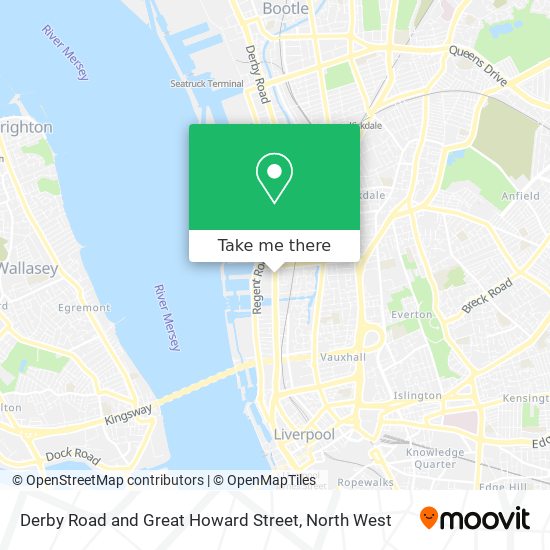 Derby Road and Great Howard Street map