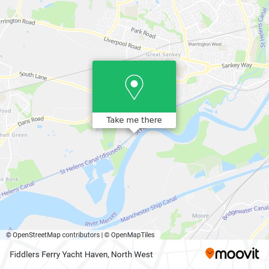 Fiddlers Ferry Yacht Haven map
