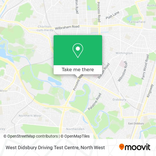 West Didsbury Driving Test Centre map