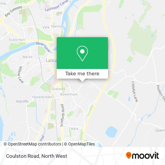 Coulston Road map