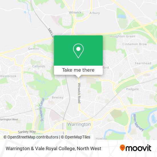 Warrington & Vale Royal College map