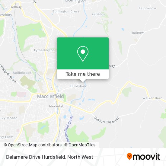 Delamere Drive Hurdsfield map