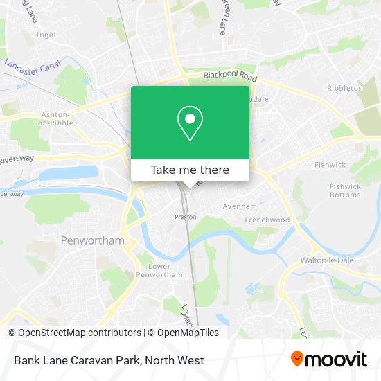Bank Lane Caravan Park map