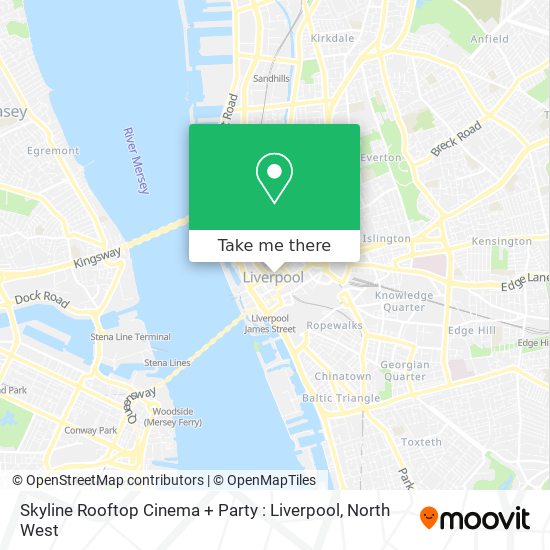 Skyline Rooftop Cinema + Party : Liverpool map