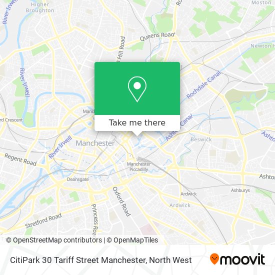 CitiPark 30 Tariff Street Manchester map