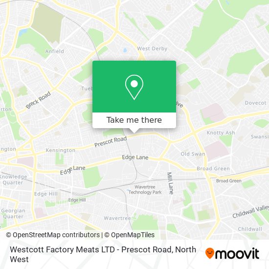 Westcott Factory Meats LTD - Prescot Road map
