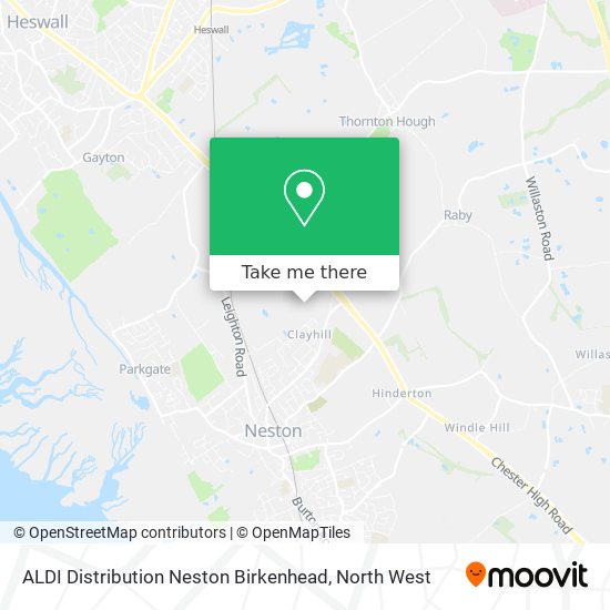 ALDI Distribution Neston Birkenhead map