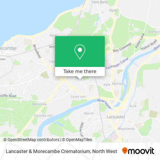 Lancaster & Morecambe Crematorium map