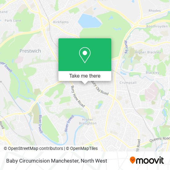 Baby Circumcision Manchester map