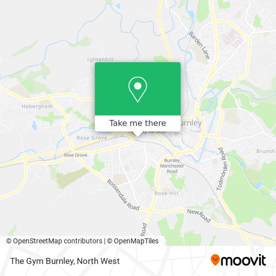 The Gym Burnley map