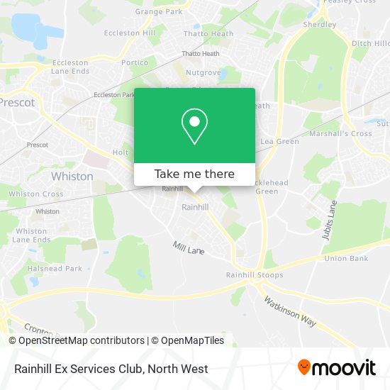 Rainhill Ex Services Club map