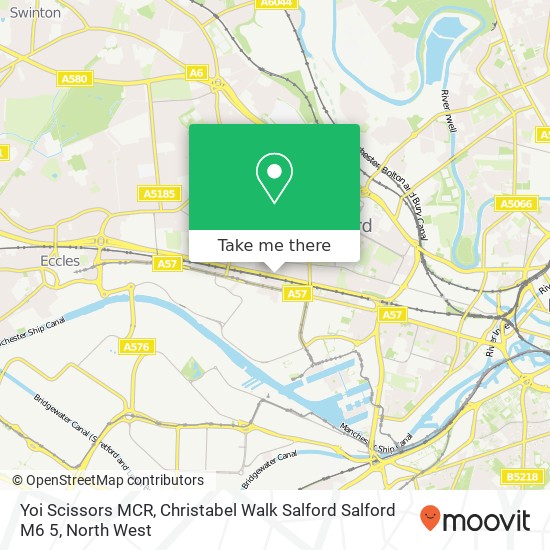 Yoi Scissors MCR, Christabel Walk Salford Salford M6 5 map