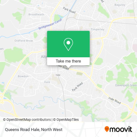 Queens Road Hale map