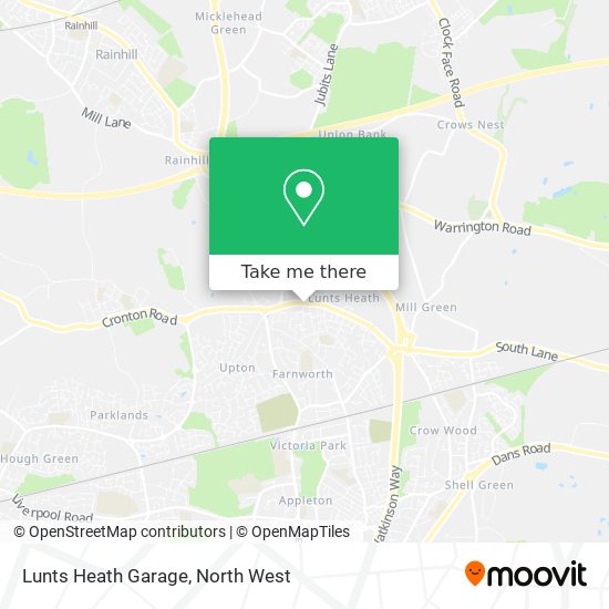 Lunts Heath Garage map