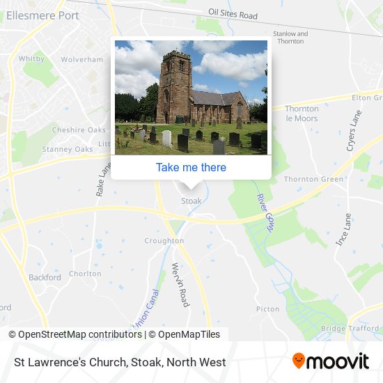 St Lawrence's Church, Stoak map