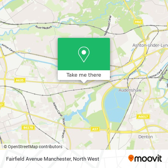 Fairfield Avenue Manchester map