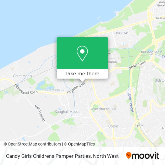 Candy Girls Childrens Pamper Parties map