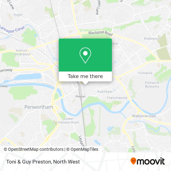 Toni & Guy Preston map