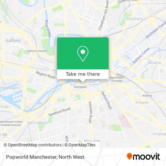 Popworld Manchester map