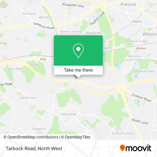 Tarbock Road map