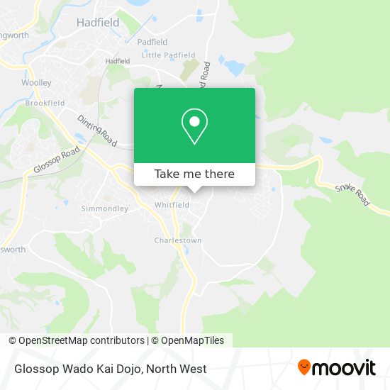 Glossop Wado Kai Dojo map