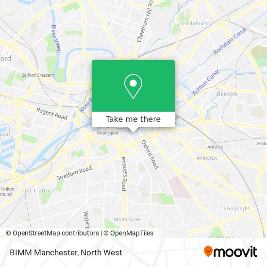 BIMM Manchester map