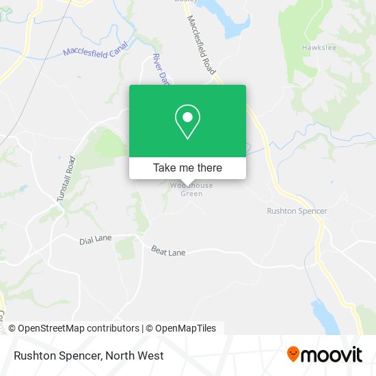 Rushton Spencer map