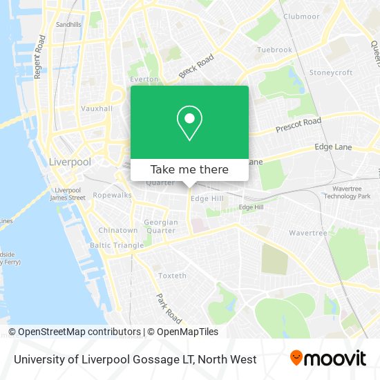 University of Liverpool Gossage LT map