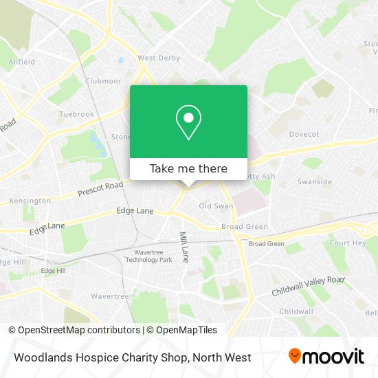Woodlands Hospice Charity Shop map