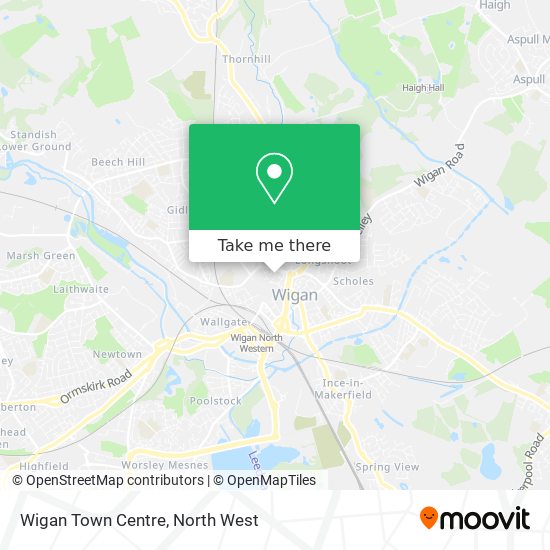 Wigan  Town Centre map
