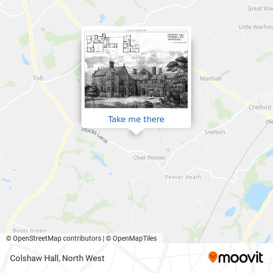 Colshaw Hall map