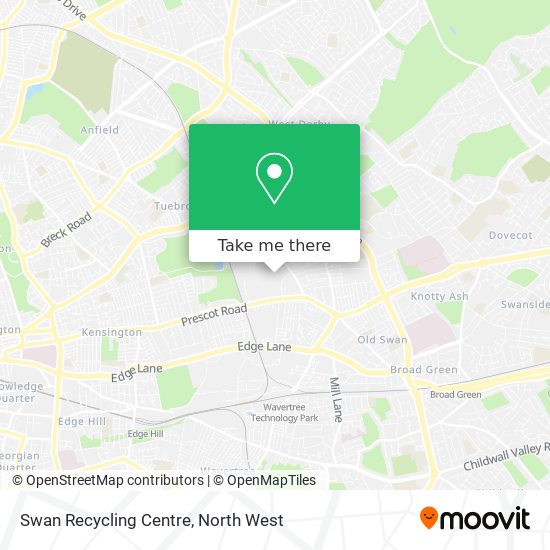 Swan Recycling Centre map