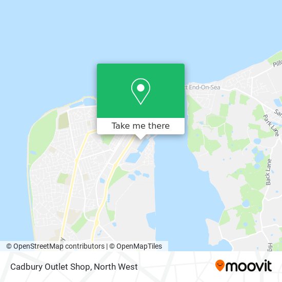 Cadbury Outlet Shop map