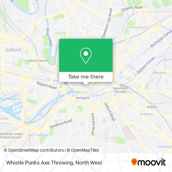 Whistle Punks Axe Throwing map