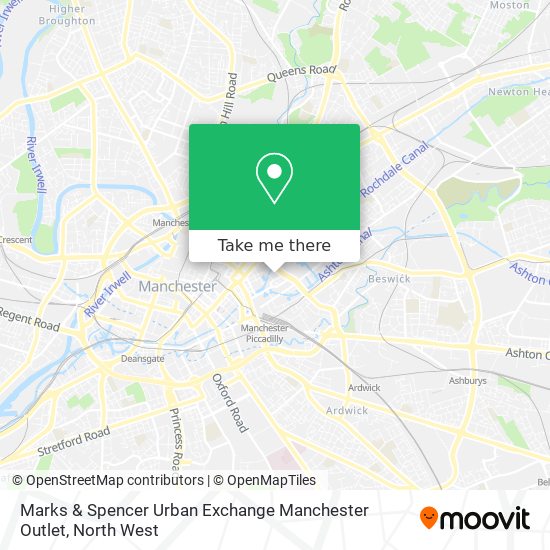 Marks & Spencer Urban Exchange Manchester Outlet map