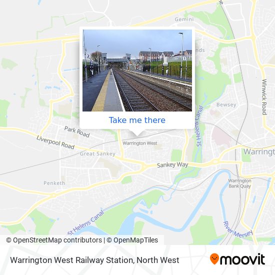 Warrington West Railway Station map